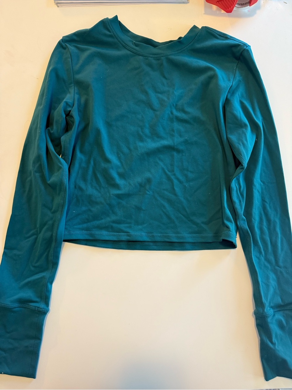 Paragon Fitwear Teal Long Sleeve Crop Top